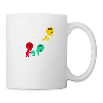 Volt Amp Ohm Electricity Tshirt Design Electrical - Mug - white - Right
