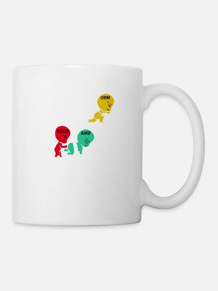 Volt Amp Ohm Électricité Tshirt Design Ampère - Mug blanc - blanc