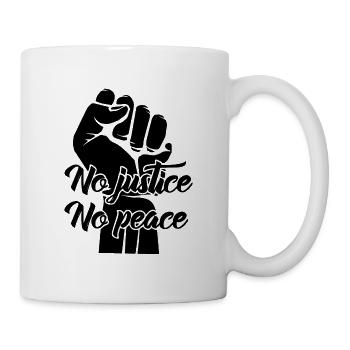 Pas de justice, pas de paix - BLM Fist - Mug blanc - blanc - Droite