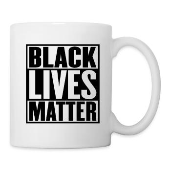 Chemise noire Lives Matter BLM - Mug blanc - blanc - Droite