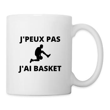 J'peux pas j'ai Basket - Mug blanc - blanc - Droite