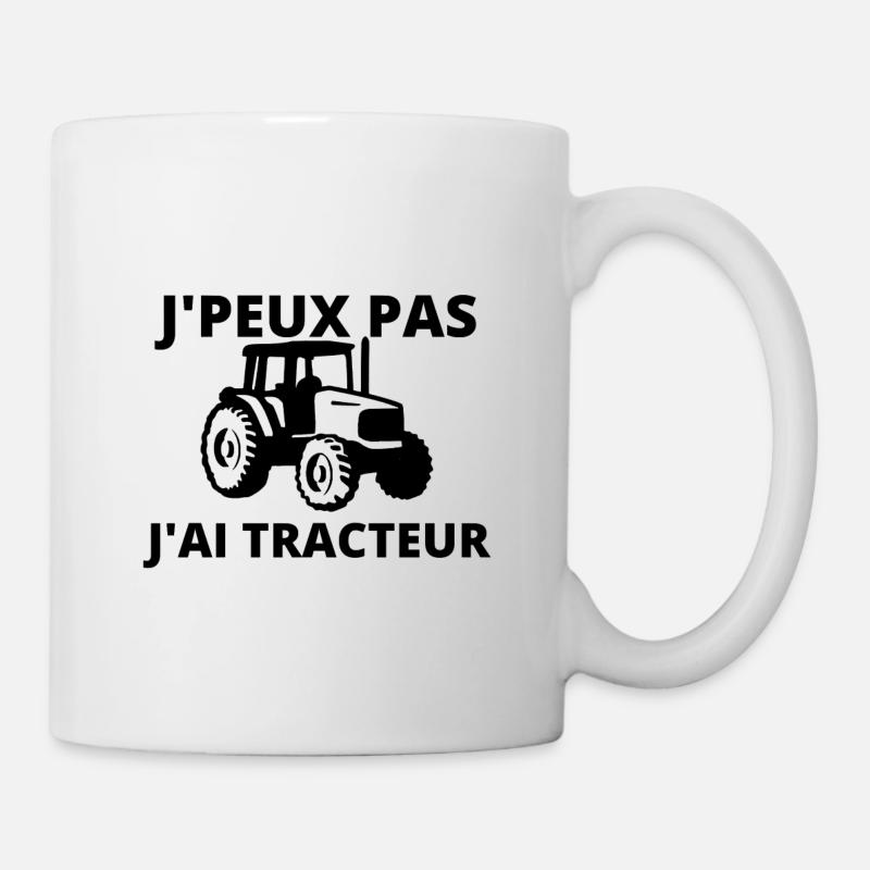 J'peux pas J'ai Tracteur - Mug blanc - blanc
