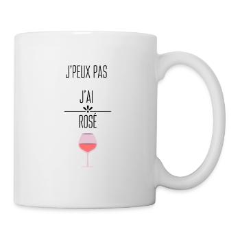 j'peux pas j'ai rosé - Mug blanc - blanc - Droite