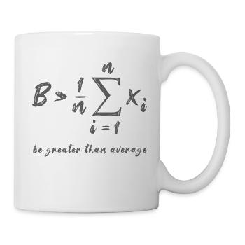Be Greater Than Average Geek Mathe Formule Cadeau - Mug blanc - blanc - Droite