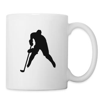 Sports d'hiver cadeau joueur de hockey sur glace hockey sur glace - Mug blanc - blanc - Droite