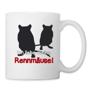 Ich liebe meine Rennmäuse! - Tasse - Weiß - Rechts