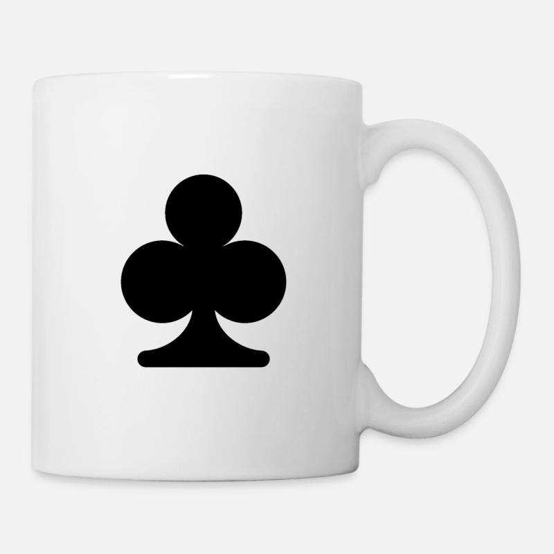 Trèfle Jeu de Carte - Mug blanc - blanc