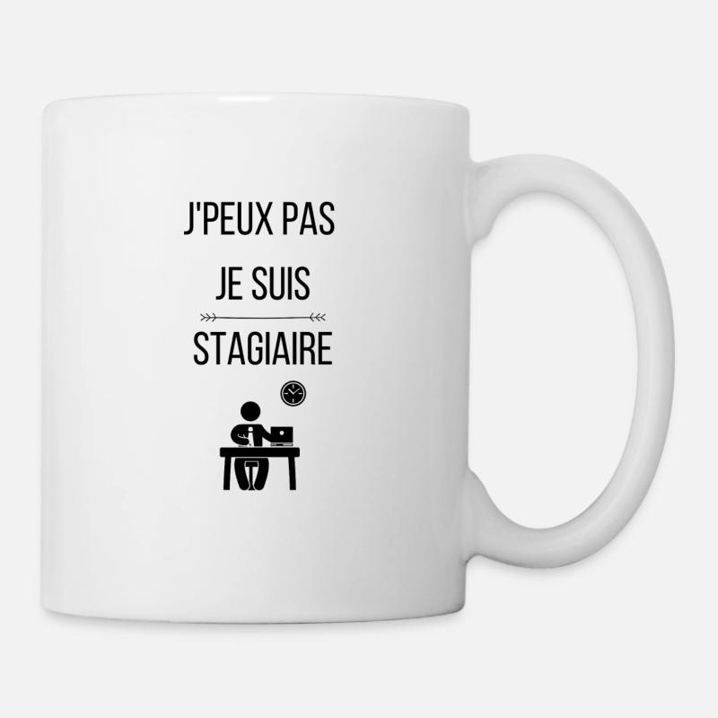 J'peux pas je suis stagiaire - Mug blanc - blanc
