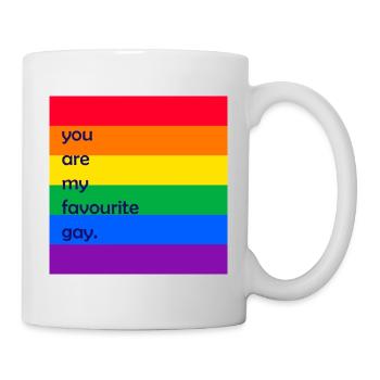 Tu es mon cadeau LGBT Gay Pride préféré - Mug blanc - blanc - Droite