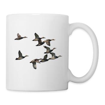 bande de canard en vole - Mug blanc - blanc - Droite