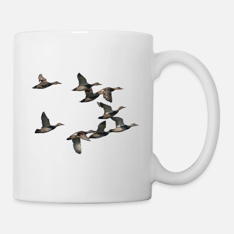 bande de canard en vole - Mug blanc - blanc