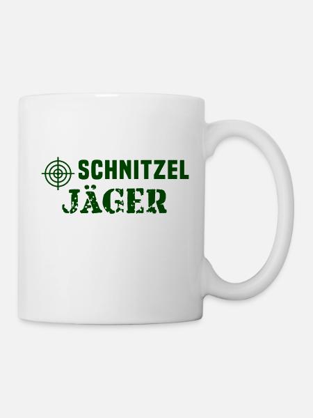 Schnitzel Spruch Sprüche - Tasse - Weiß