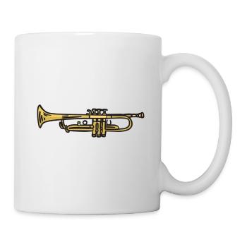 Trompette - Mug blanc - blanc - Droite