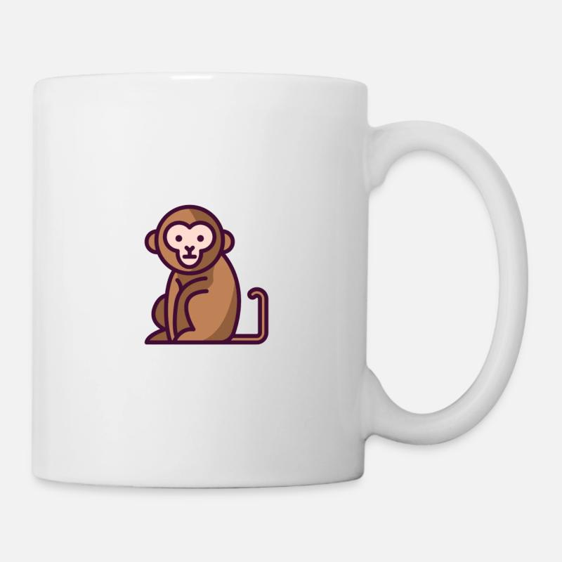 Affe - Tasse - Weiß
