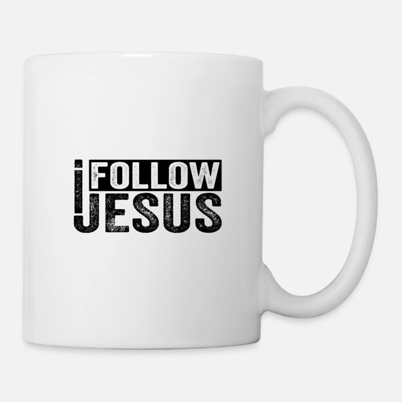 Masque de Jésus-Christ Je suis les chrétiens de Jésus - Mug blanc - blanc