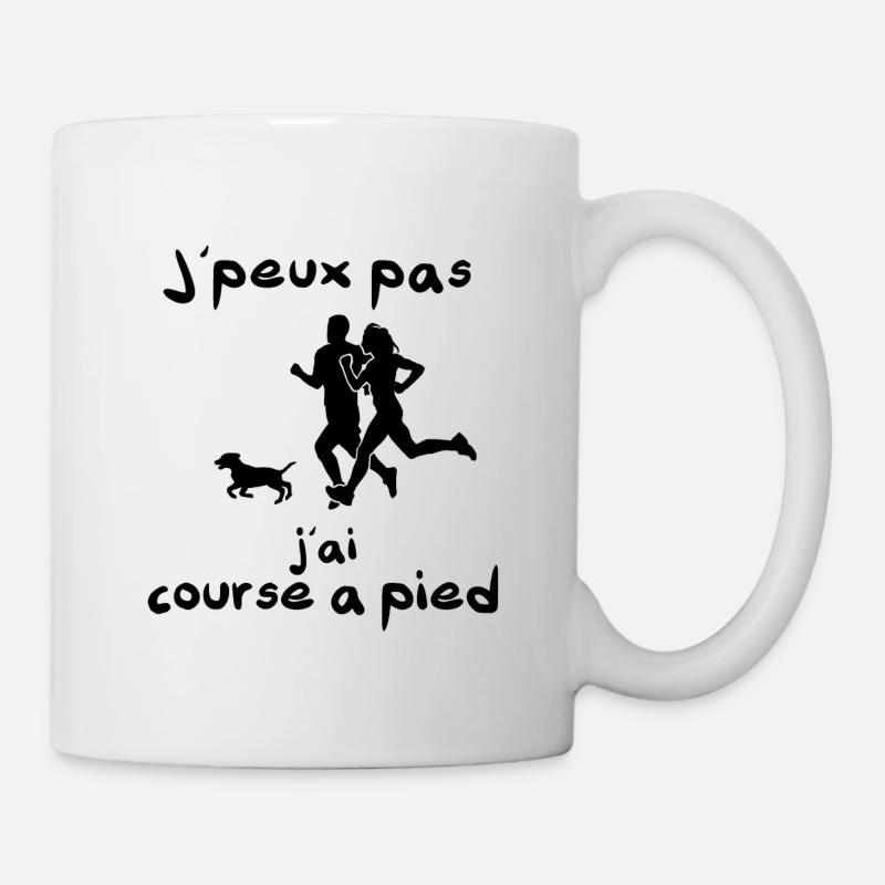 J'e peux pas j'ai course à pied jogging running - Mug blanc - blanc