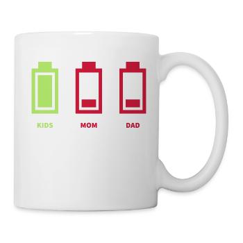 children, battery, battery, family, family - Mug - white - Right