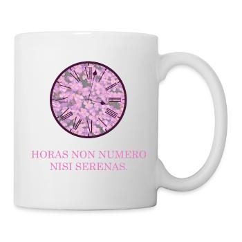 ich zähle nur die heiteren stunden latein - Tasse - Weiß - Rechts