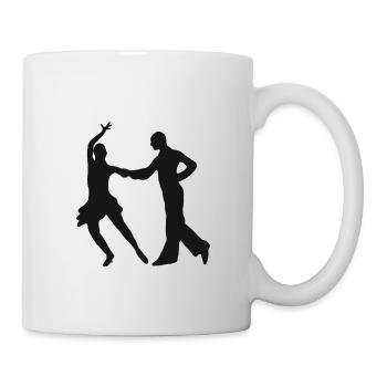 Tango Tänzerin dance Tanzen Salsa Tanzpaar Tanz - Tasse - Weiß - Rechts