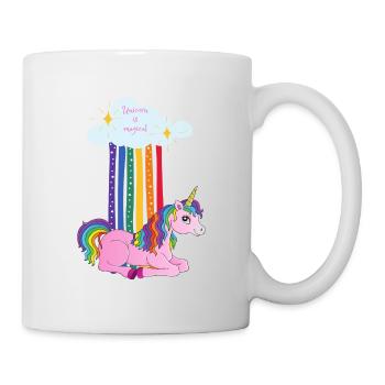 Einhorn Unicorn is magical - Tasse - Weiß - Rechts