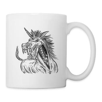 Zombie unicorn / Halloween unicorn - Mug - white - Right