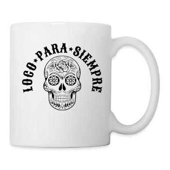 Loco para siempre mexican scull Black - Tasse - Weiß - Rechts