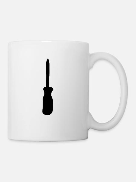 Schraubenzieher Werkzeug Werkzeuge Schrauben - Tasse - Weiß