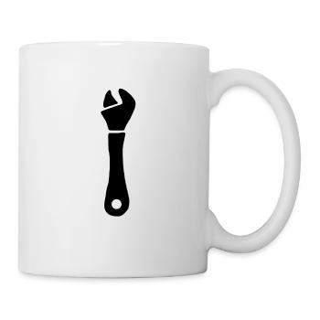 Clé de la fourche à roulettes Clé à molette Outils - Mug blanc - blanc - Droite