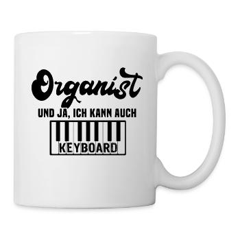 Organist Orgelspieler Keyboard Orgel - Tasse - Weiß - Rechts
