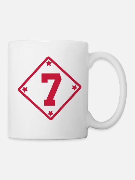 Sept - Chiffre 7 - Mug blanc - blanc