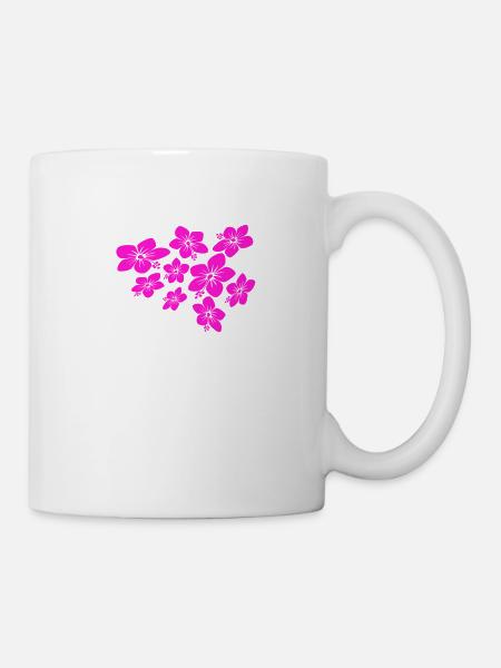 fleurs - Mug blanc - blanc