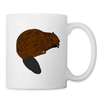 castor - Mug blanc - blanc - Droite