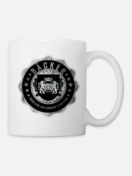 Baker, bakery, craft, guild coat of arms - Mug - white