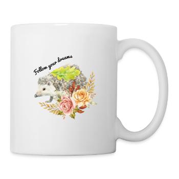 Vintage autumn Igel - Tasse - Weiß - Rechts