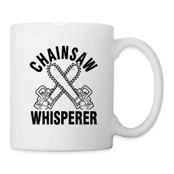 Scie à chaîne forestier bûcheron forestier - Mug blanc - blanc - Droite