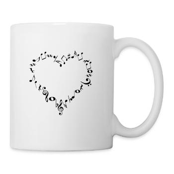 Music notes - Mug - white - Right