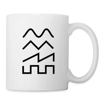 Schallwelle Raving Rave Geschenk Musik - Tasse - Weiß - Rechts