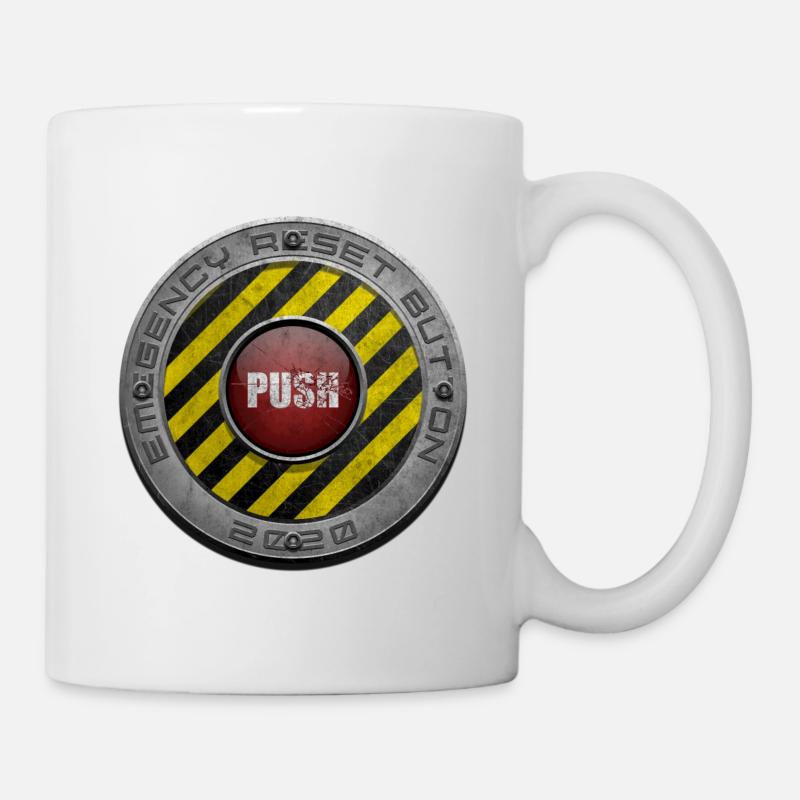 Red Button - Mug - white