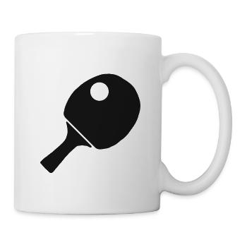 Tennis de table raquette joueur de tennis de table - Mug blanc - blanc - Droite