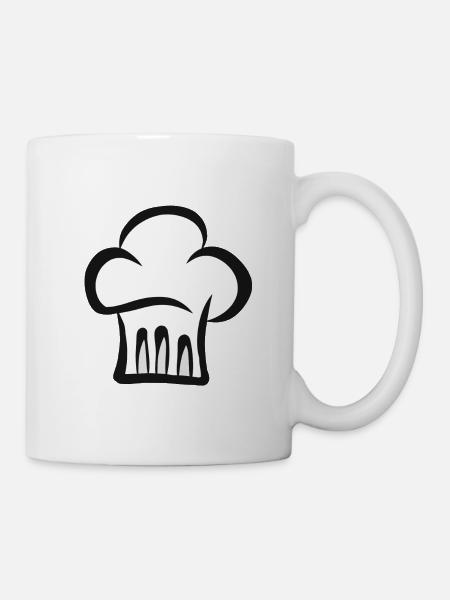 Kochmütze Koch Sternekoch Hobbyköchin Küche Köchin - Tasse - Weiß