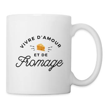 amour et Fromage raclette - Mug blanc - blanc - Droite