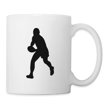 Rugby player football football player rugby game - Mug - white - Right