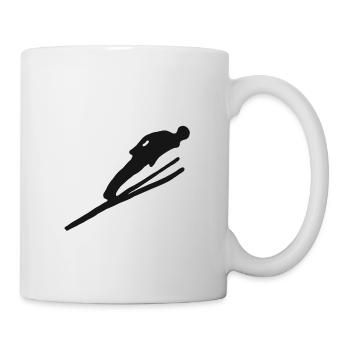 Ski jumping ski flying winter sports ski jumper ski - Mug - white - Right