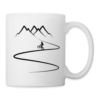 BMX - Descente - Montagnes - Montagnes - Mug blanc - blanc - Droite