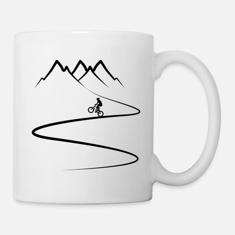 BMX - Downhill - Berge - Gebirge - Tasse - Weiß