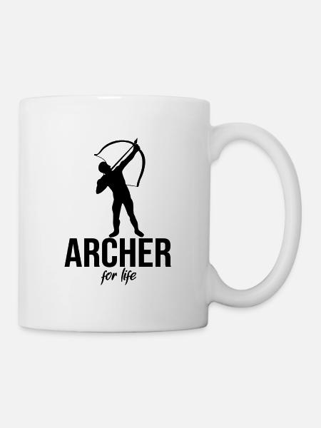 Archer for life - Tasse - Weiß