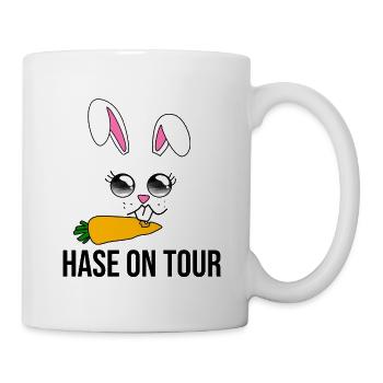 Hase on tour - Tasse - Weiß - Rechts