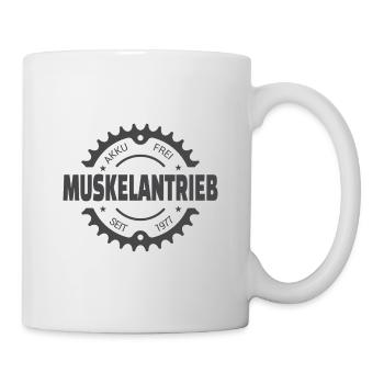 Fahrrad Anti E-Bike Radfahren Radsport Geschenk - Tasse - Weiß - Rechts