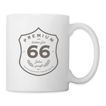 66. Geburtstag 66 Jahre gereift - Tasse - Weiß - Rechts