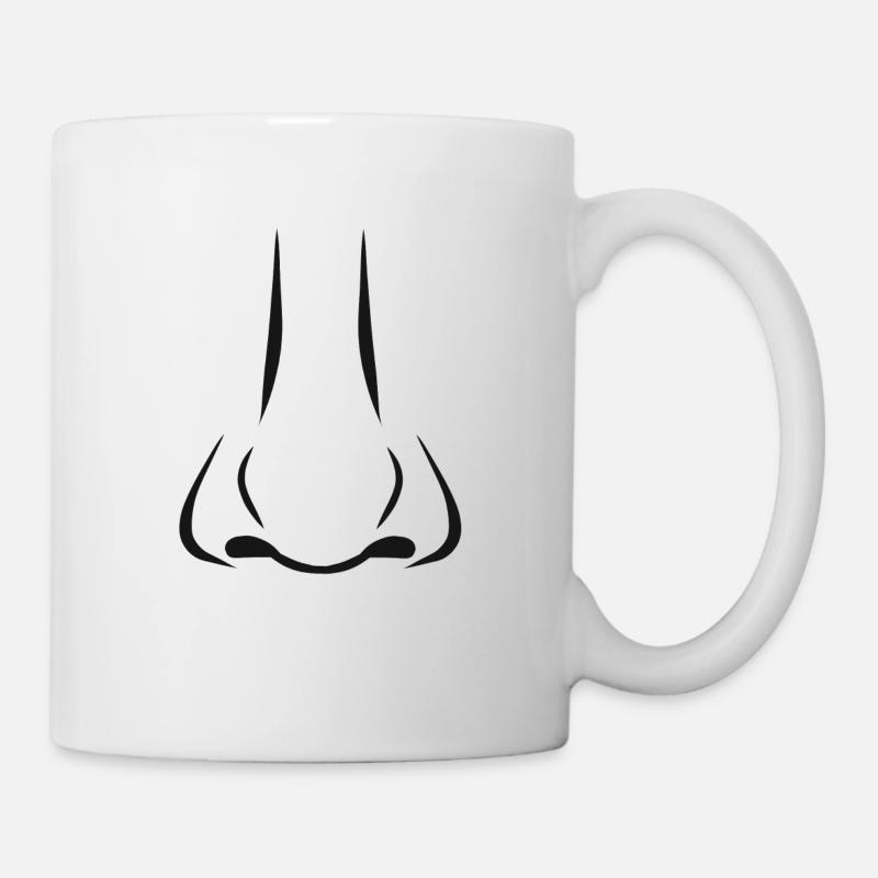 Nase Riechen Geschenk Nose Geruch Geschenkidee - Tasse - Weiß